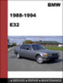 Thumbnail BMW E32 1988-1994 7-series Service Repair Manual Download