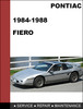 Thumbnail Fiero 1984 to 1988 Factory Service Workshop Repair Manual