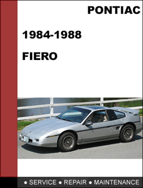 Product picture Fiero 1984 to 1988 Factory Service Workshop Repair Manual